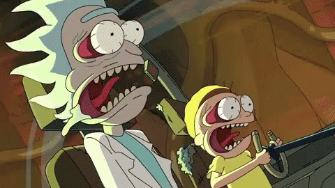 Rick and morty going really fast